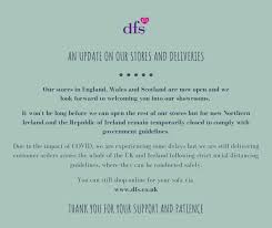 When arranging delivery of your new sofa or via self service delivery booking and tell us how many sofas, sofa beds or armchairs you want taking away. Dfs An Important Update On Our Stores And Deliveries For More Information Click Here Https Bit Ly 3ldfh5p Facebook