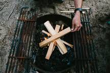 Campsites 23 to 44 have electric/water hookups at atlatl rock campground. High Angle View Of Man Burning Firewood In Fire Pit At Campsite Stockphoto