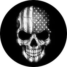 Black And Gray American Flag Wallpaper Customgrafix Black And White Jeep American Flag Skull Tire Cover Skull Wallpaper Skull Skull Art