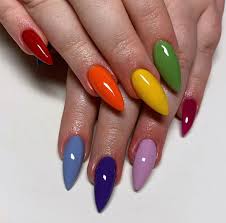 Professionally performed and cute stiletto nails pattern on nails can be done not only with the help of brushes, but also with the help of dots. Dope Nails