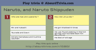 Jul 09, 2018 · solving naruto trivia questions and answers quiz for free! Trivia Quiz Naruto And Naruto Shippuden