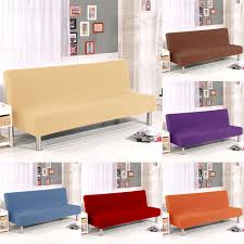 details about new solid color all inclusive folding stretch sofa slipcover without armrests