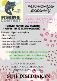 Maklumat lanjut, sila klik link pertandingan memancing putrajaya. Pertandingan Memancing