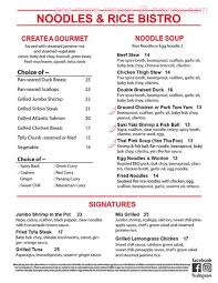 Online Menu Of Noodles And Rice Bistro Restaurant New London Connecticut 06320 Zmenu