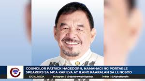 Councilor Patrick Hagedorn, namahagi ng mga portable speakers sa mga  kapilya at ilang paaral sa PPC