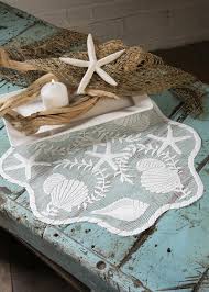Hn home iliamna coastal table lamp. Lace Doily Charger Set Coastal Table Linens From Tidepool Collection Made In Usa Heritage Lace