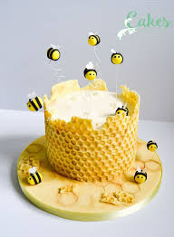 Honey Comb Made With Modeling Chocolate On Clean Bubble Wrap Bee Cakes Cake No Bake Cake