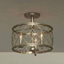 Austin Allen Company Madeline Collection 4 Light Brushed Silver W Bronze Semi Light Fixtures Flush Mount Semi Flush Mount Lighting Semi Flush Ceiling Lights