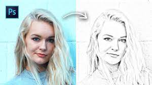 Photoshop Transformer Une Photo En Dessin A Lencre - Youtube