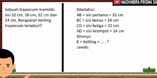 Maybe you would like to learn more about one of these? Berapa Keliling Trapesium Jawaban Soal Tvri 21 Agustus Sd Kelas 4 6 Halaman All Kompas Com