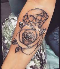 Rose Diamond Tattoo Rose And Diamond Tattoo Diamond Tattoos Tattoos