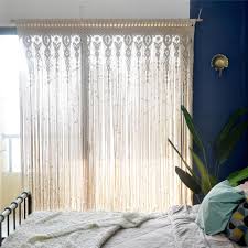 Flower embroidery sheer curtains for bedroom living room. Wall Hanging Macrame Boho Style Hand Woven Door Window Decoration Curtain Tapestry For Apartment Bedroom Decor Buy Wall Hangings Tapestry Cotton Wall Hanging Macrame Window Curtain Decoration Product On Alibaba Com