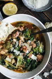 Ww is here to support you with delicious healthy recipes to lose weight featuring the food you love. Escarole And White Bean Soup With Italian Sausage Ciao Chow Bambina