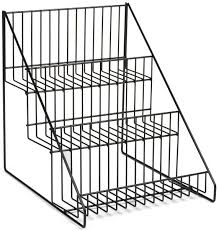 3 Tiered Wire Rack Display Tabletop 12 W Open Shelves Black In 2020 Wood Display Scrapbook Storage Table Top