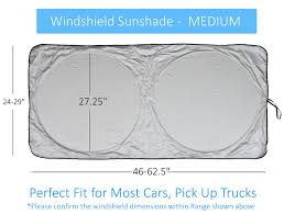 Windshield Sun Shade Suv Car Size Chart With Your Vehicle