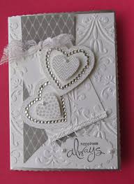 Wedding Card Hearts And Embossing Homemade Wedding Cards Wedding Card Diy Wedding Cards Handmade