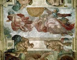 So, when michelangelo finally accepted the job to paint the sistine chapel ceiling, he brought a few. Sixtinische Kapelle Decke Erschaffung Der Sonne Und De 549051