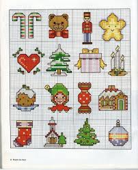 Navidad Petit Point De Croix Mini Point De Croix Broderie De Noel
