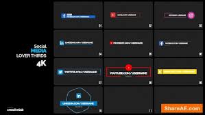 20 lower thirds is great premiere pro template that features a fantastic collection of neat looking and dynamically animated lower thirds. Videohive Social Media Lower Thirds Premiere Pro Free After Effects Templates After Effects Intro Template Shareae