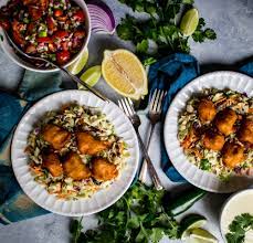 Working in batches, dip the fillets in the beer batter and coat on both sides. Baja Fish Taco Salads What Do You Crave