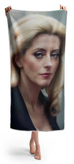 Catherine Deneuve Beach Towels for Sale