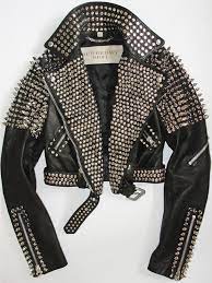 4995 Xs Burberry Brit Black Leather Studded Spiked Biker Moto Jacket Us 2 It 38 Chaqueta De Cuero Con Tachuelas Ropa Ropa De Moda