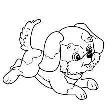 Do you want to try the dog coloring pages? Coloring Page Outline Of Cute Puppy Cartoon Joyful Dog Jumping Stock Vector Illustration Of Cute Movement 83776804