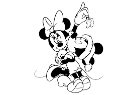 Free kiss coloring pages for kids to download or to print. Mickey Mouse And Minnie Mouse Kiss Razukraski Com
