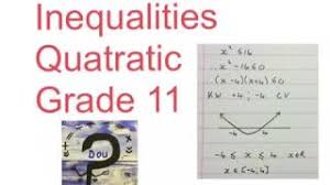 Walk through these inequalities worksheets to practice solving and graphing inequalities on a number line, completing inequality study the graph, and construct the inequality that best describes it. Quadratic Inequalities 1 Basic Mathdou Gr 11 And 12 Youtube