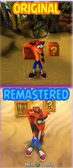 Crash Bandicoot N Sane Trilogy Original Vs Remastered Graphics Comparison Crash Bandicoot Crash Bandicoot Original Bandicoot