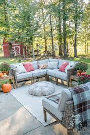 Affordable Fall Decor 6 Tips For Southern Outdoor Patio Decorating And Fall Entertaining Outdoor Patio Decor Apartment Patio Decor Outdoor Furniture Ideas Backyards