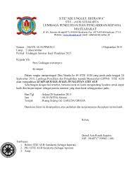 Nah, surat resmi biasa digunakan untuk tujuan acara yang resmi, sedangkan. Surat Undangan Ke Peserta Seminar 3