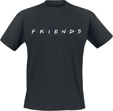 Jennifer aniston, david schwimmer, courteney cox, matt leblanc, lisa kudrow, and matthew perry. Buy Friends Logo Black T Shirt