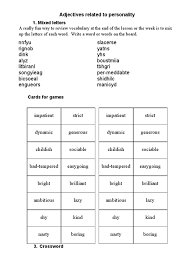 Learn the top 15 english adjectives to describe your personality best. Adjectives Related To Personality Ii
