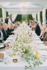 A Timeless And Elegant Destination Wedding At Villa Cetinale In Siena In 2021 White Wedding Table Decor Martha Stewart Weddings Wedding Table Decorations