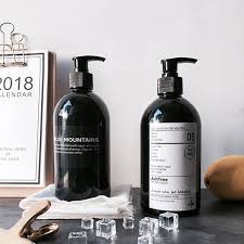 Decorative shampoo bottle 10oz pink decorative refillable shampoo bottle with gold pump empty rectangle body lotion container. 500ml Soap Dispenser Black Plastic Empty Bottles Scandinavian Bath Hand Washing Shower Gel Shampoo Bottle Detergent Container Storage Bottle Bottle Storagedecorative Decorative Aliexpress