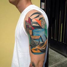The Cubist Inspired Tattoos Of Berlin Tattoo Artist Peter Aurisch Cube Breaker See more ideas about klimt tattoo, klimt, art tattoo. the cubist inspired tattoos of berlin