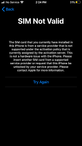 This problem can also be caused by your sim card becoming slightly dislodged or a problem with your phone's software. Sim Card Error Apple Community