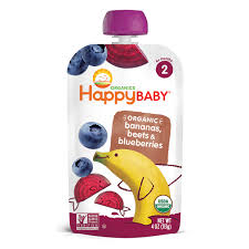 Happy Baby Stage 2 Simple Combos Bananas Beets Blueberries Biolifestyle