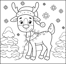 You may even spot an ariel lookalike in this bunch o. Printable Christmas Reindeer Coloring Page For Both Aldults And Kids