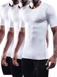 Neleus Mens 3 Pack Athletic Compression Sport Short Sleeve