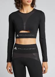 Adidas By Stella Mccartney Train Crop Long Sleeve Top Stella Mccartney Adidas Long Sleeve Tops Girls Activewear