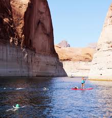 Picnic tables, bbq grills, restrooms, water fountain, disc golf course, and story trail. Swimming Lake Powell Inspirational Adventures