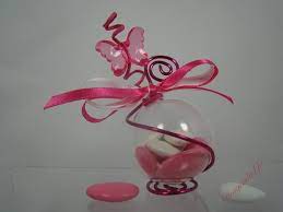 Boule Dragees Papillon Cristal Fuchsia Dragees Mariage Contenant Dragees Mariage Contenant Dragees
