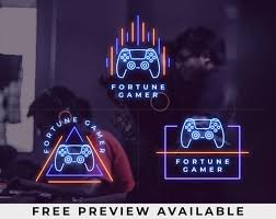 Download Premade Neon Logo Design Youtuber Logo Gamer Logo Gaming Etsy Neon Logo Game Logo Video Game Logos