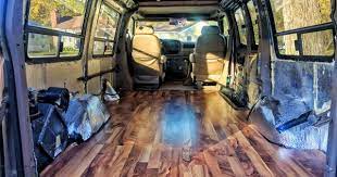 Read On To See How We Laid Down A Subfloor Installed Beautiful Tarkett T Lock Laminate Flooring And Amped Up T Installing Laminate Flooring Cool Vans Van Life