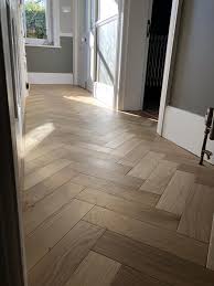 Oak Engineered Wood Blocks Laid In A Herringbone Design Woodflooringinterior Engineered Wood Floors Hallway Flooring Flooring Inspiration