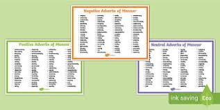 They generally contain the exact same set of words. Adverb Of Manner Examples And Definition