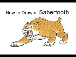 How To Draw A Smilodon Saber Toothed Cat Cartoon Youtube Click the sabre tooth tiger coloring pages to view printable version or color it online (compatible with ipad and android tablets). how to draw a smilodon saber toothed cat cartoon