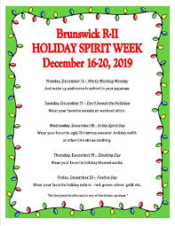 In england the spirit of christmas is known as father christmas. Brunswick R Ii School District Holiday Spirit Week